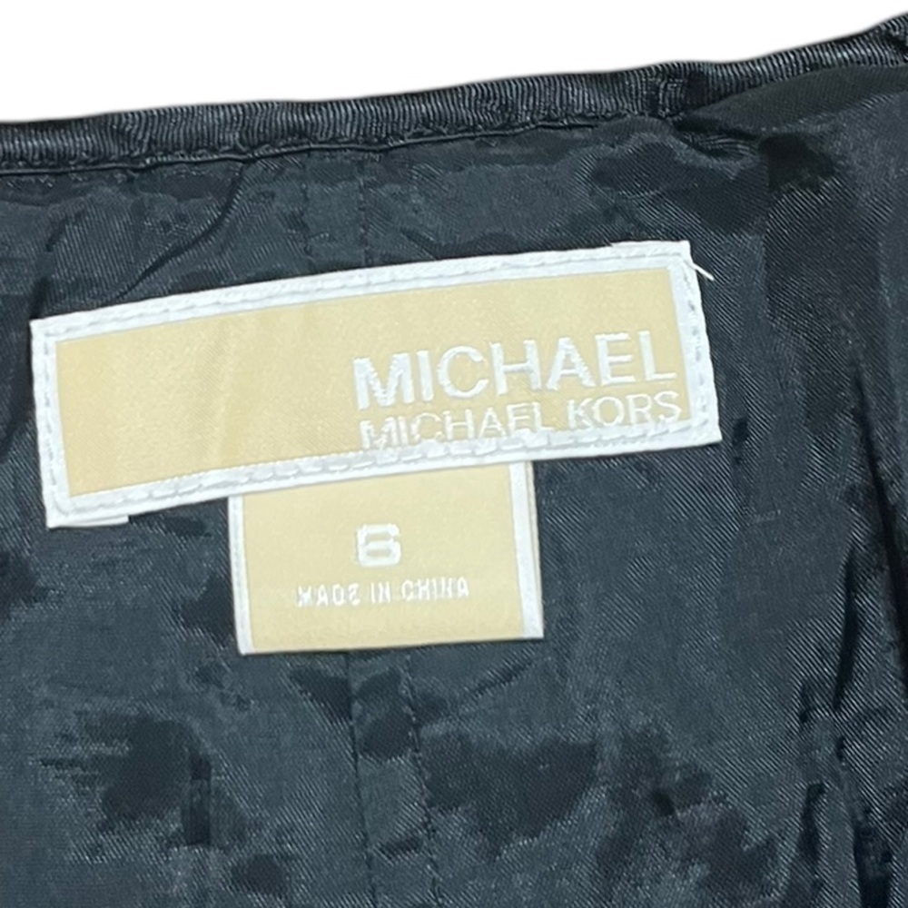 Michael Kors Skirt  Women's Black Crochet Lace & Velvet A-Line  size 6 - Picture 4 of 6